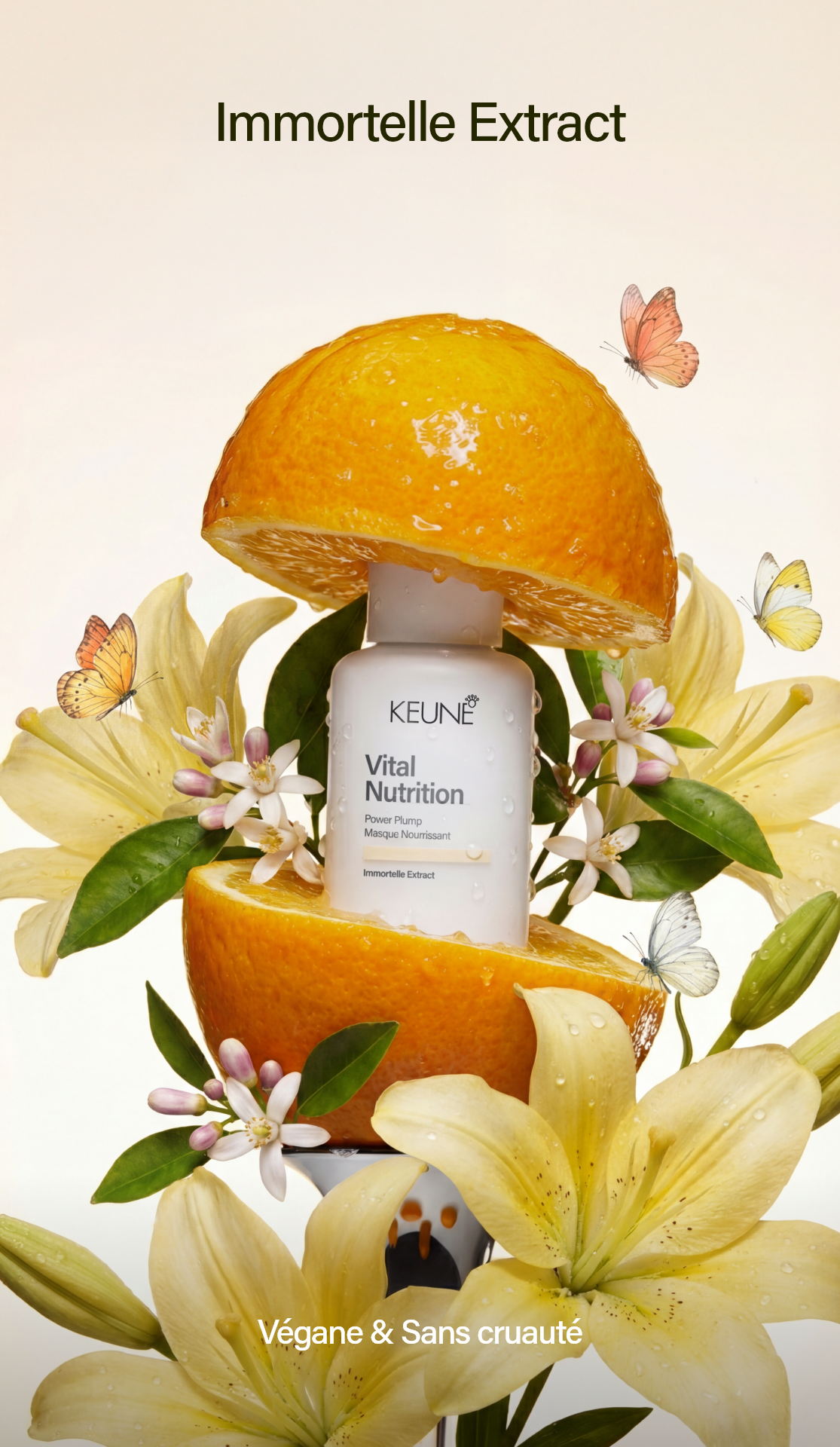 Keune Vital Nutrition Power Plump: Meilleur soin sans rinçage en gel-crème concentrée pour cheveux secs et abîmés. Dompte frisottis et mèches rebelles facilement.